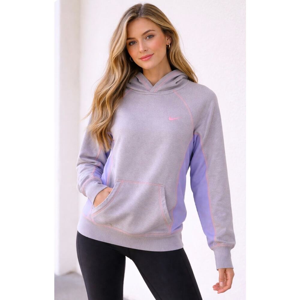 Nike Hoodie Therma Fit Fleece Lilac Size Small‎ Sweatshirt Athletic Lined